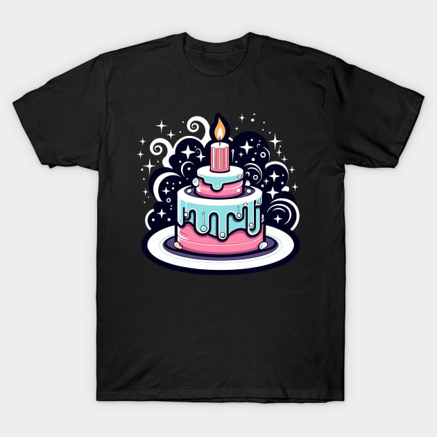 Birthday Cake Illustration T-Shirt by FluffigerSchuh